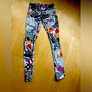 PopActive Street Art Multicolor Athletic Tights Size S